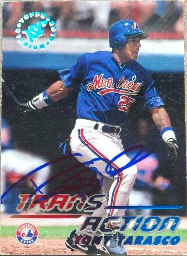 Tony Tarasco Signed 1995 Stadium Club Baseball Card - Montreal Expos