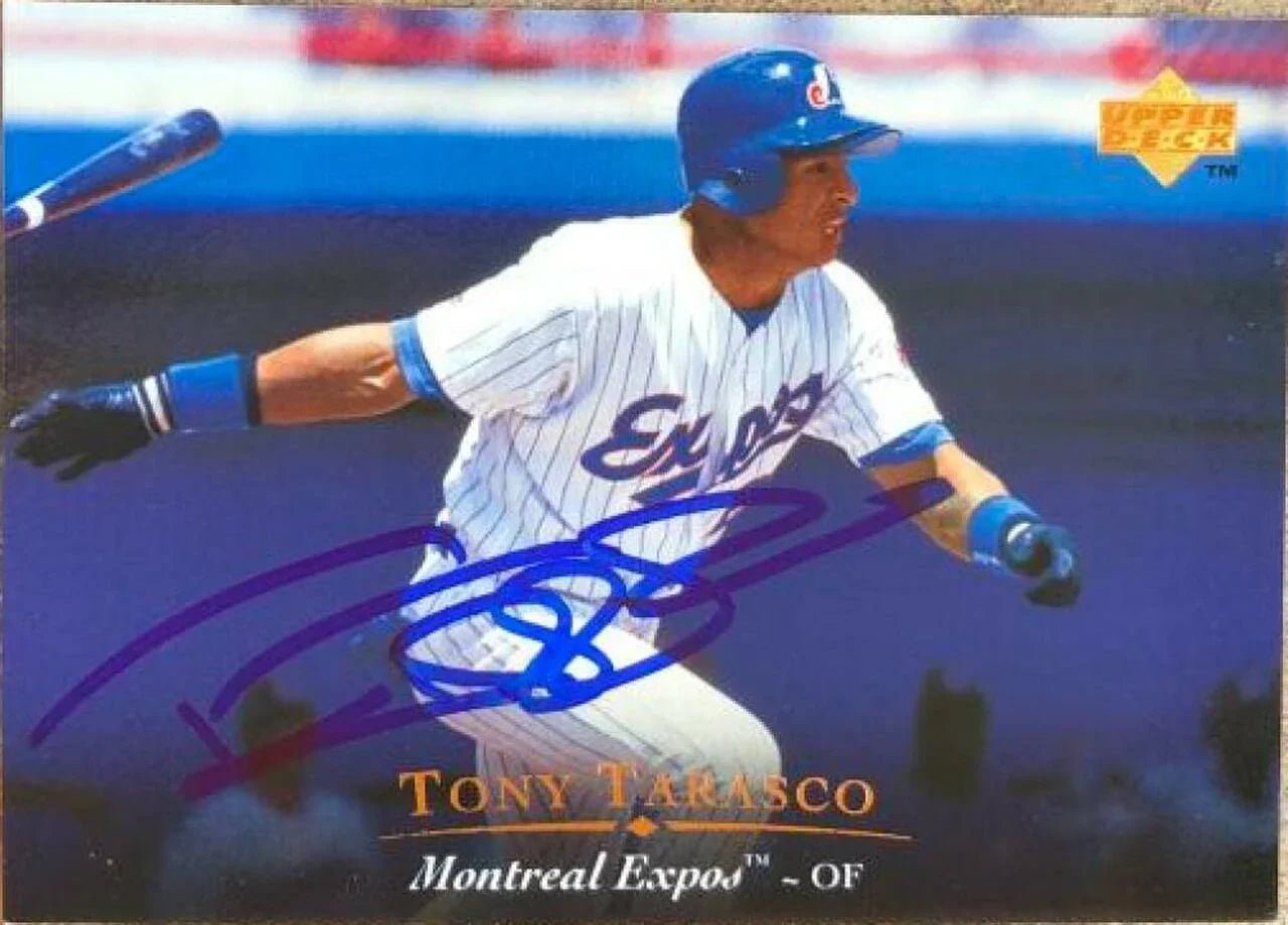 Tony Tarasco Signed 1995 Upper Deck Baseball Card - Montreal Expos