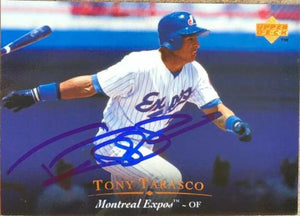 Tony Tarasco Signed 1995 Upper Deck Baseball Card - Montreal Expos