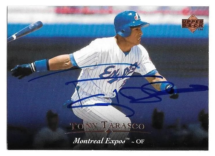 Tony Tarasco Signed 1995 Upper Deck Baseball Card - Montreal Expos