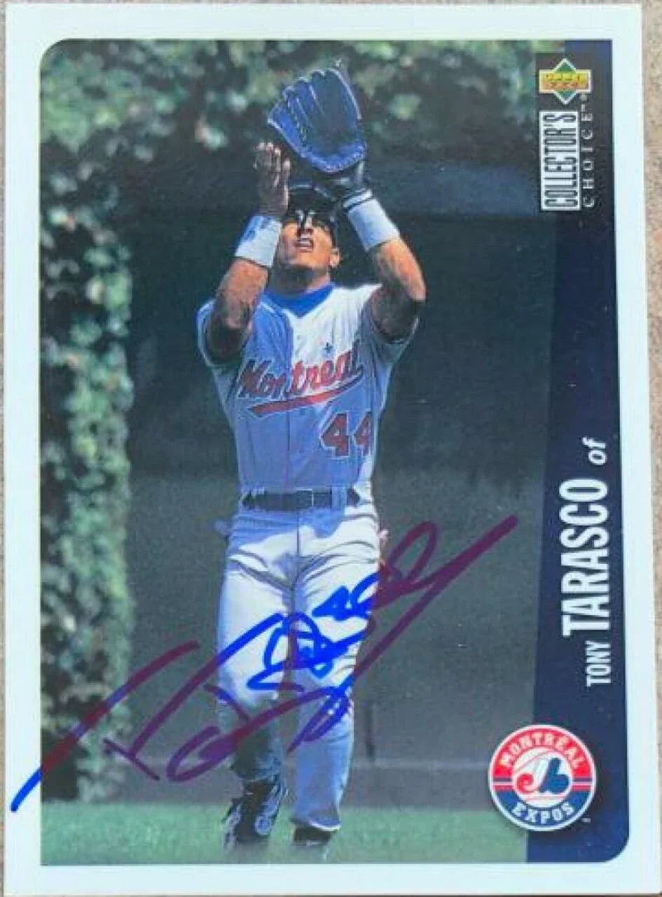 Tony Tarasco Signed 1996 Collector's Choice Baseball Card - Montreal Expos