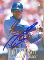 Tony Tarasco Signed 1996 Fleer Ultra Baseball Card - Montreal Expos