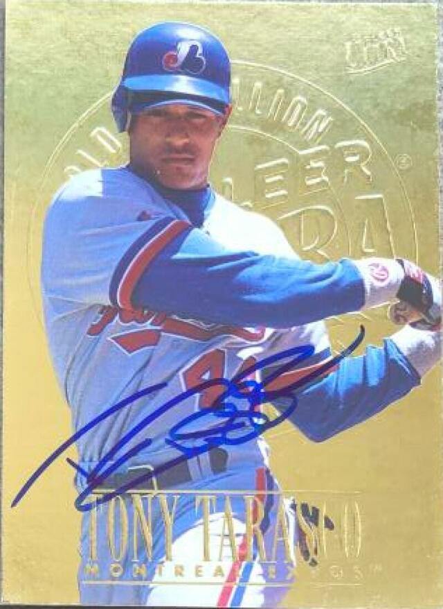 Tony Tarasco Signed 1996 Fleer Ultra Gold Medallion Baseball Card - Montreal Expos - PastPros
