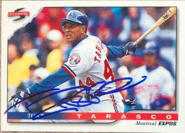 Tony Tarasco Signed 1996 Score Baseball Card - Montreal Expos