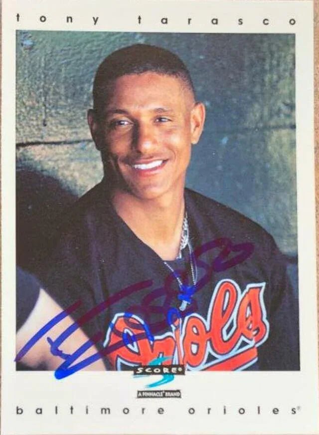 Tony Tarasco Signed 1997 Score Baseball Card - Baltimore Orioles