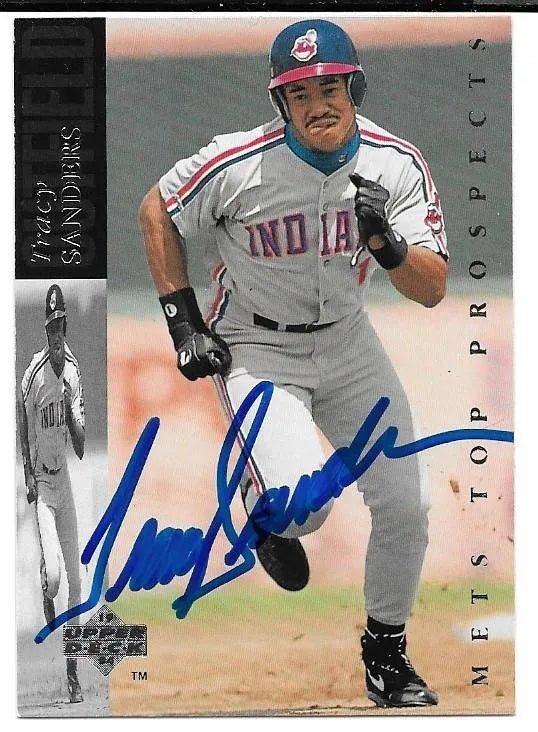 Tracy Sanders Signed 1994 Upper Deck Minors Baseball Card - Cleveland Indians