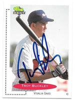 Travis Buckley Signed 1991 Classic Best Baseball Card - Visalia Oaks