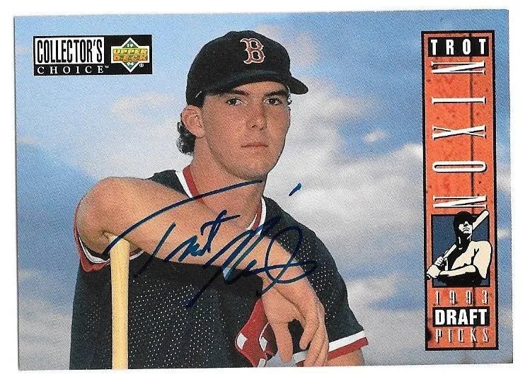Trot Nixon Signed 1994 Collector's Choice Baseball Card - Boston Red Sox