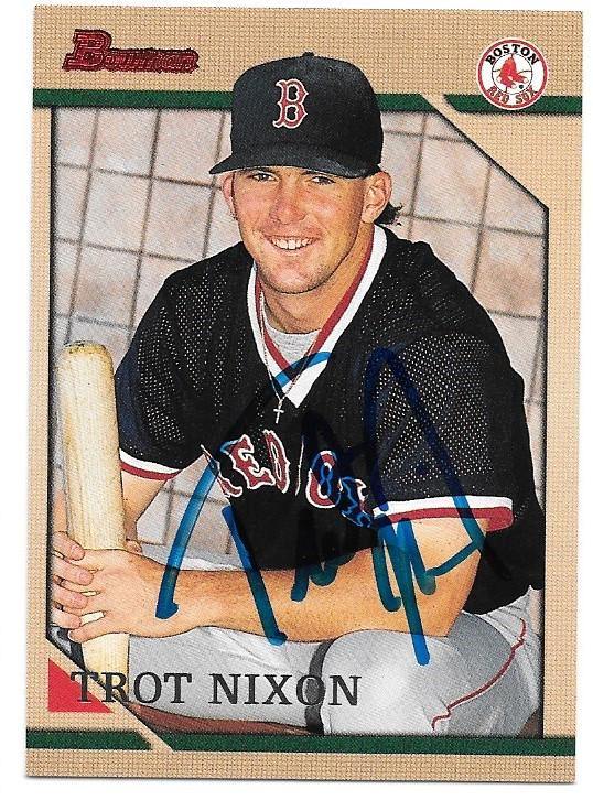Trot Nixon Signed 1996 Bowman Baseball Card - Boston Red Sox - PastPros