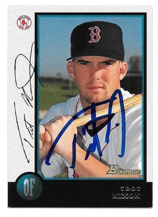 Trot Nixon Signed 1998 Bowman Baseball Card - Boston Red Sox