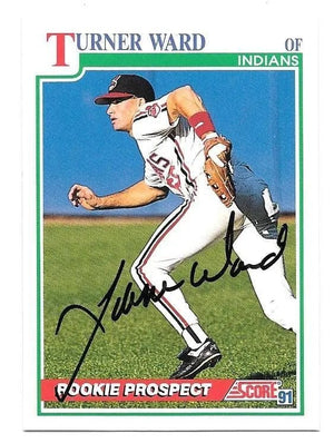 Turner Ward Signed 1991 Score Baseball Card - Cleveland Indians