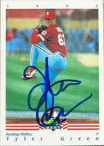 Tyler Green Signed 1992 Classic Best Baseball Card - Reading Phillies