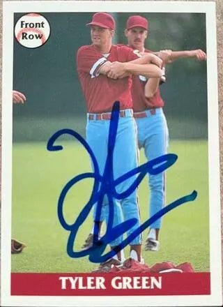 Tyler Green Signed 1992 Front Row Baseball Card - Philadelphia Phillies #3