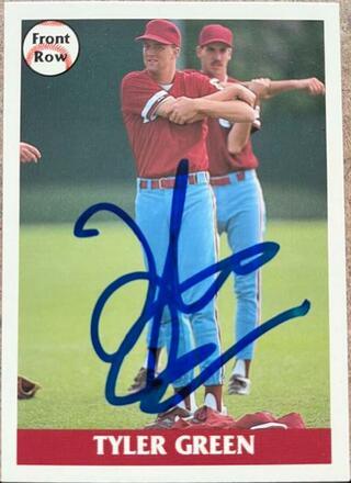Tyler Green Signed 1992 Front Row Baseball Card - Philadelphia Phillies #3 - PastPros
