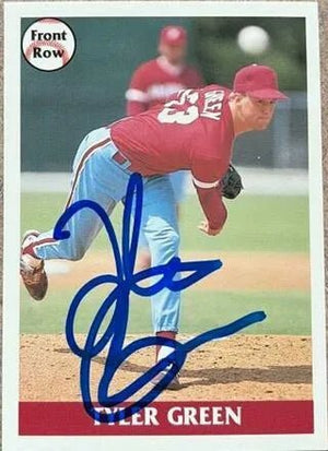 Tyler Green Signed 1992 Front Row Baseball Card - Philadelphia Phillies 5 - PastPros