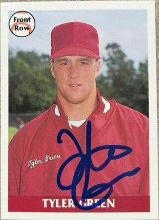 Tyler Green Signed 1992 Front Row Baseball Card - Philadelphia Phillies #7 - PastPros