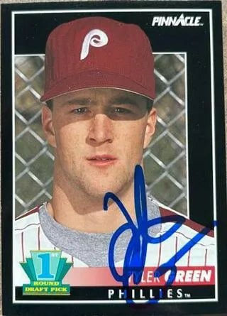 Tyler Green Signed 1992 Pinnacle Baseball Card - Philadelphia Phillies