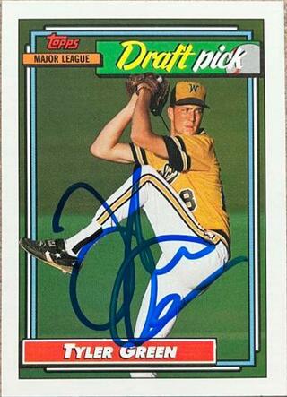 Tyler Green Signed 1992 Topps Baseball Card - Philadelphia Phillies - PastPros