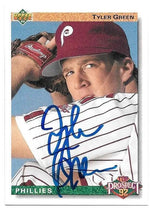 Tyler Green Signed 1992 Upper Deck Baseball Card - Philadelphia Phillies
