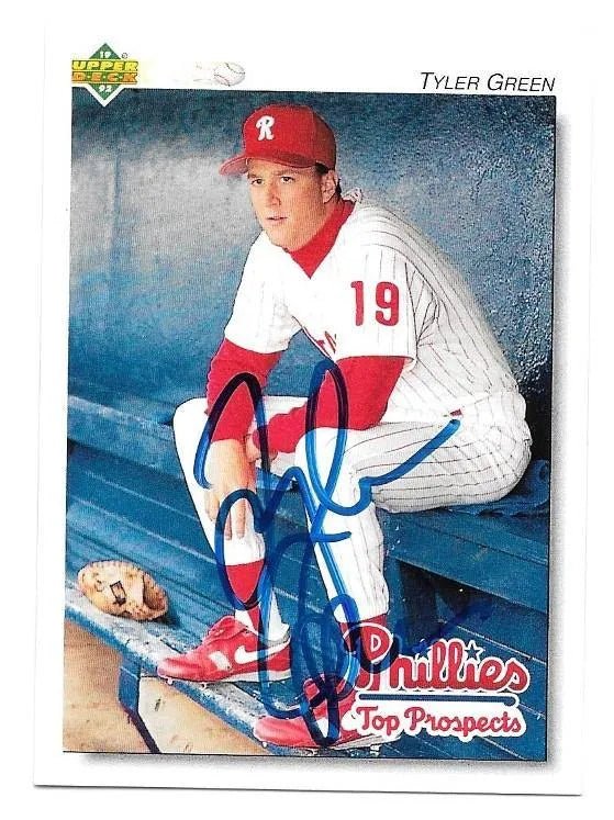 Tyler Green Signed 1992 Upper Deck Minors Baseball Card - Philadelphia Phillies