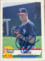 Tyler Green Signed 1993 Fleer Pro Cards Baseball Card - SWB Phillies - PastPros