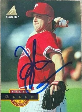 Tyler Green Signed 1994 Pinnacle Baseball Card - Philadelphia Phillies