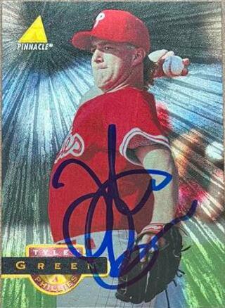 Tyler Green Signed 1994 Pinnacle Museum Collection Baseball Card - Philadelphia Phillies - PastPros