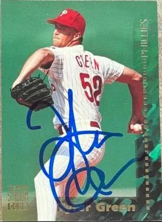 Tyler Green Signed 1994 Stadium Club Team Baseball Card - Philadelphia Phillies