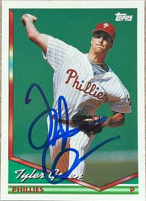 Tyler Green Signed 1994 Topps Baseball Card - Philadelphia Phillies - PastPros
