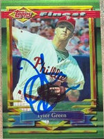 Tyler Green Signed 1994 Topps Finest Baseball Card - Philadelphia Phillies - PastPros