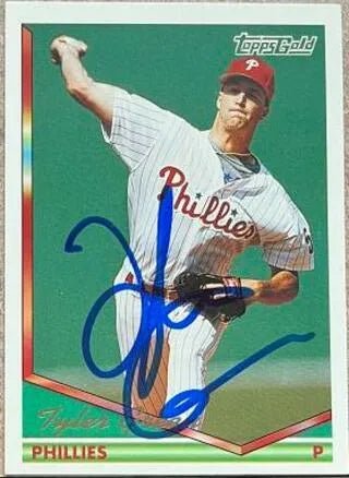Tyler Green Signed 1994 Topps Gold Baseball Card - Philadelphia Phillies