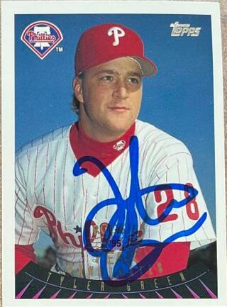 Tyler Green Signed 1995 Topps Traded & Rookies Baseball Card - Philadelphia Phillies #131 - PastPros