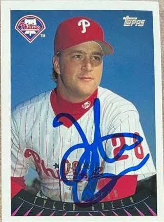 Tyler Green Signed 1995 Topps Traded & Rookies Baseball Card - Philadelphia Phillies #131