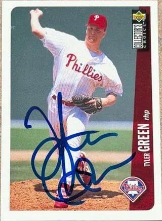 Tyler Green Signed 1996 Collector's Choice Baseball Card - Philadelphia Phillies