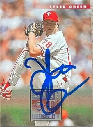 Tyler Green Signed 1996 Donruss Baseball Card - Philadelphia Phillies