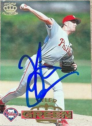 Tyler Green Signed 1996 Pacific Crown Collection Baseball Card - Philadelphia Phillies - PastPros