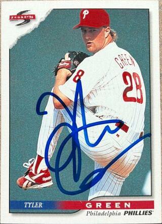 Tyler Green Signed 1996 Score Baseball Card - Philadelphia Phillies - PastPros