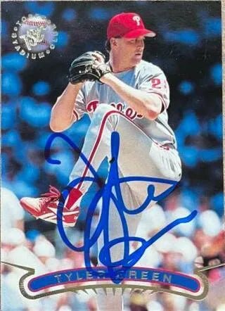 Tyler Green Signed 1996 Stadium Club Baseball Card - Philadelphia Phillies