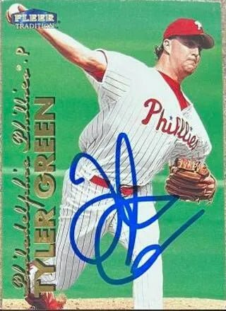 Tyler Green Signed 1999 Fleer Tradition Baseball Card - Philadelphia Phillies
