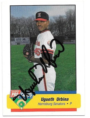 Ugueth Urbina Signed 1994 Pro Cards Baseball Card - Harrisburg Senators