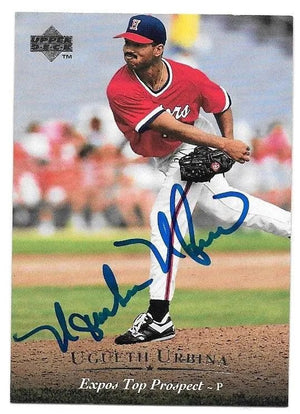 Ugueth Urbina Signed 1995 Upper Deck Minors Baseball Card - Montreal Expos
