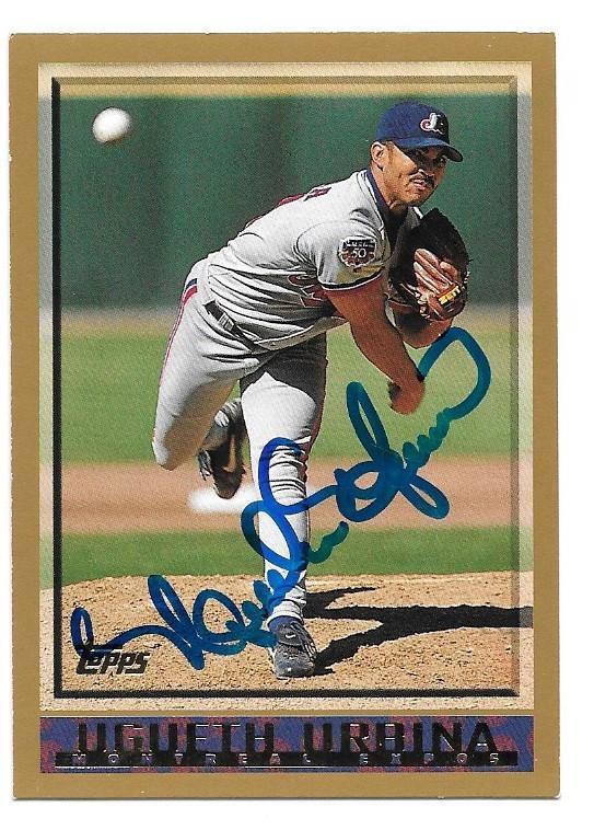 Ugueth Urbina Signed 1998 Topps Baseball Card - Montreal Expos - PastPros