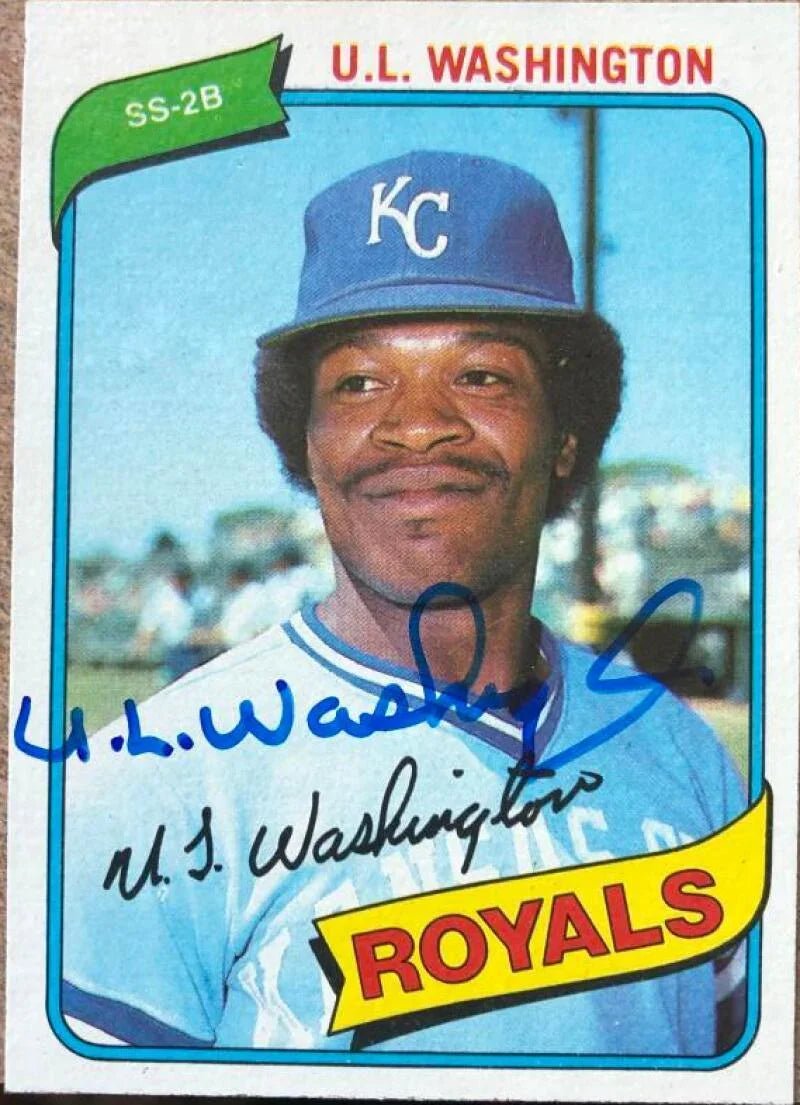 UL Washington Signed 1980 Topps Baseball Card - Kansas City Royals