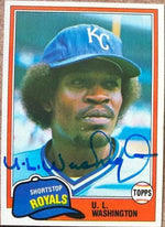 UL Washington Signed 1981 Topps Baseball Card - Kansas City Royals