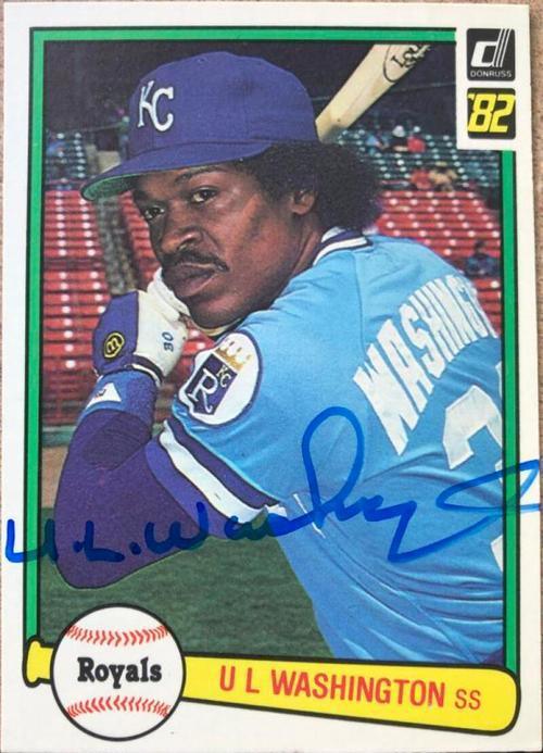 UL Washington Signed 1982 Donruss Baseball Card - Kansas City Royals - PastPros