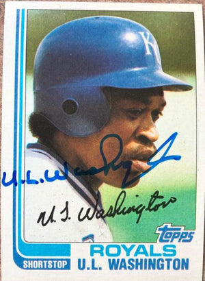 UL Washington Signed 1982 Topps Baseball Card - Kansas City Royals - PastPros