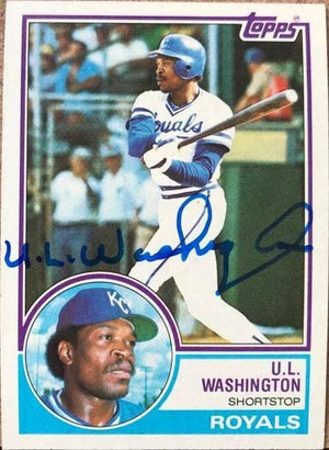 UL Washington Signed 1983 Topps Baseball Card - Kansas City Royals