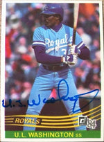 UL Washington Signed 1984 Donruss Baseball Card - Kansas City Royals