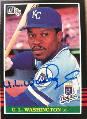 UL Washington Signed 1985 Donruss Baseball Card - Kansas City Royals - PastPros