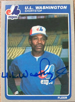 UL Washington Signed 1985 Fleer Baseball Card - Montreal Expos